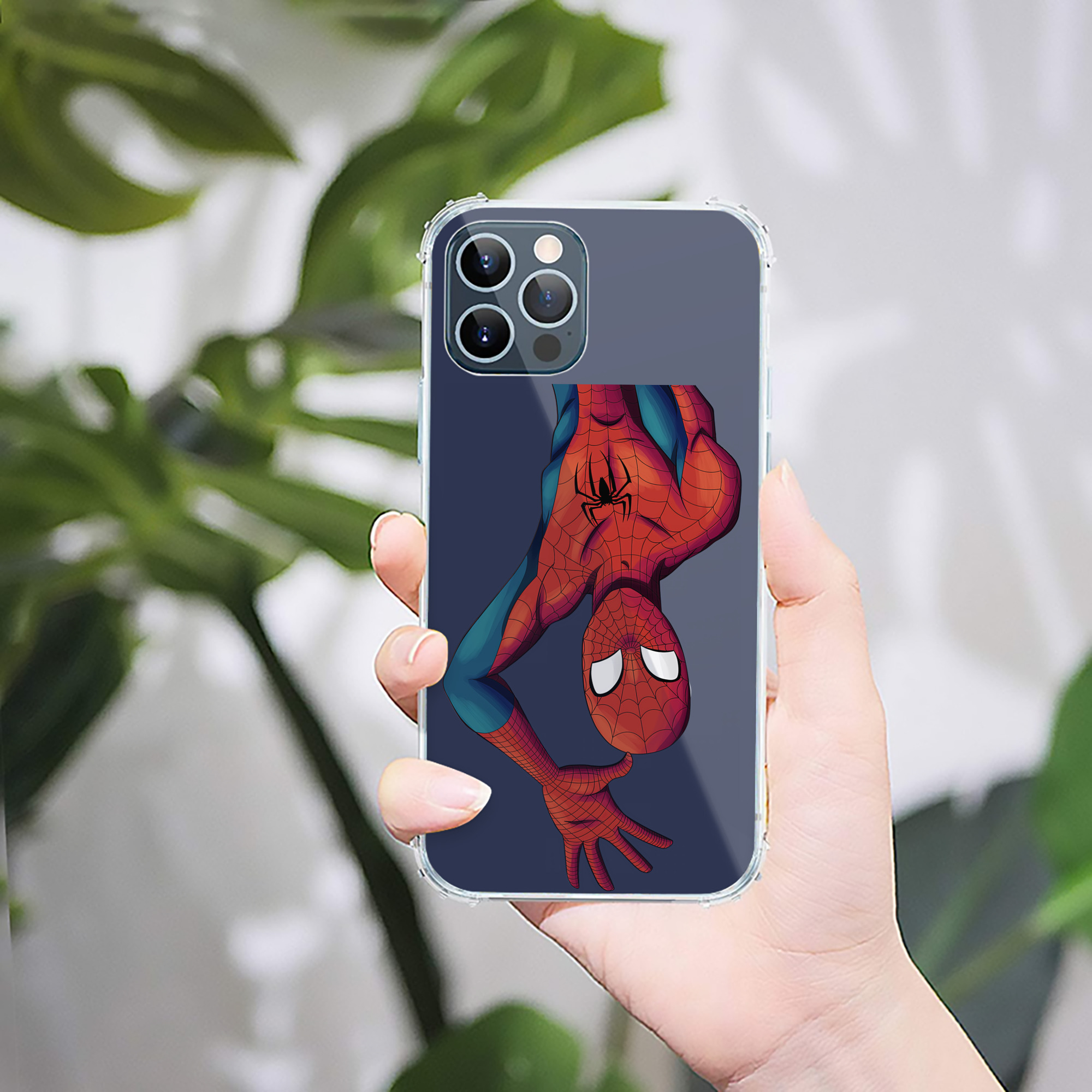 （画像用） Spider Man スパイダーマン 【iPhone 12シリーズ対応】透明スマホケース（クリアソフトケース）